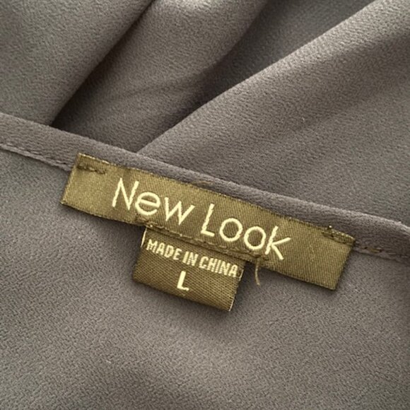 Vestido Azul con Cierre Frontal (Blue tunic-style dress with a front gold zipper - Picture 5 of 5